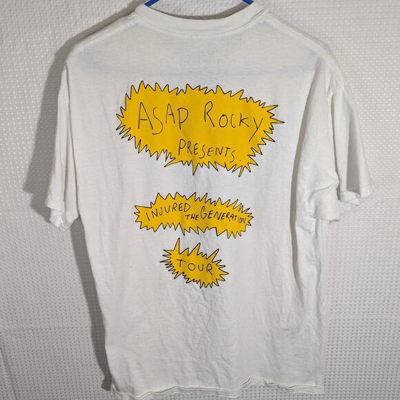 ASAP Rocky Injured Generation Tour Shirt M White Crash Test Dummies Graphic USA - Picture 4 of 5